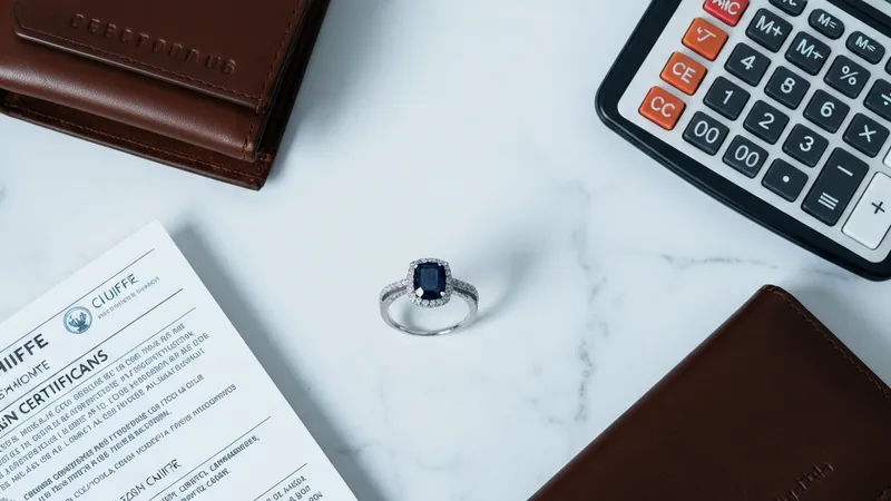 Illustration bague saphir pour guide prix et achat